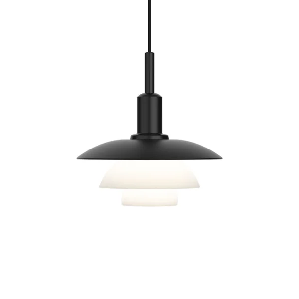 Louis Poulsen Suspension PH 3/3 Noir-blanc, métal-verre