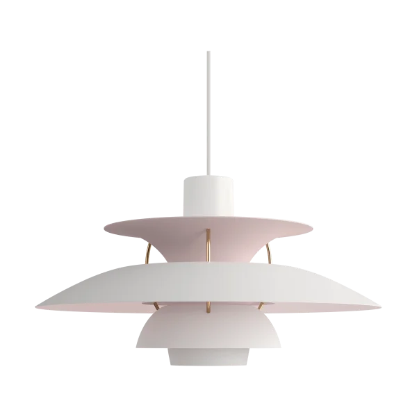 Louis Poulsen Suspension PH 5 Anniversary edition Matte white-pale rose