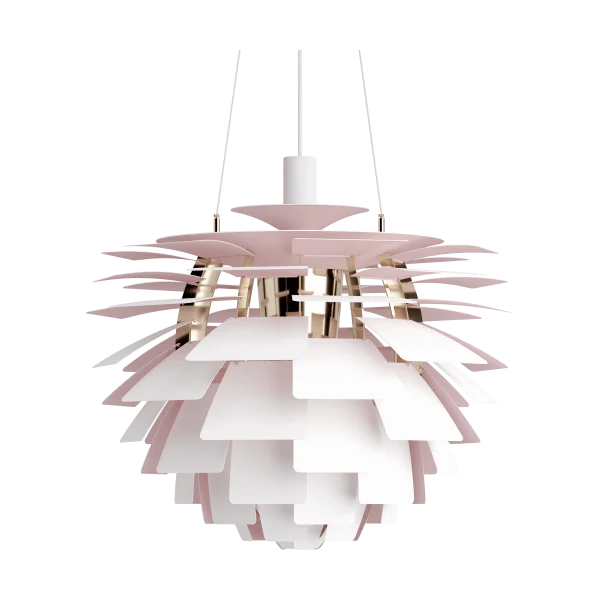 Louis Poulsen Suspension PH Artichoke Anniversary edition Matte white-pale rose Ø60 cm