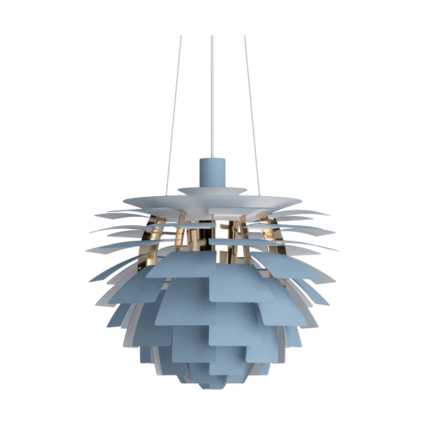 Louis Poulsen Suspension PH Artichoke Ø48cm Dusty blue-brass metallised