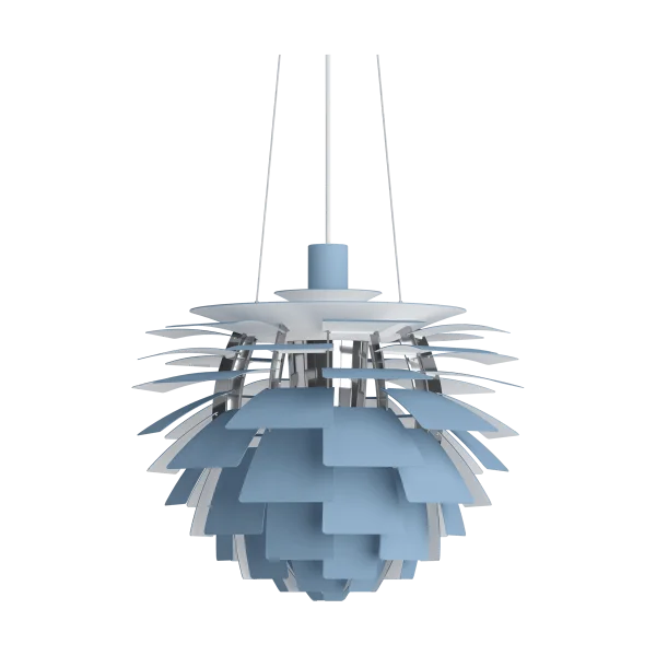Louis Poulsen Suspension PH Artichoke Ø48cm Dusty blue-high lustre chrome plated