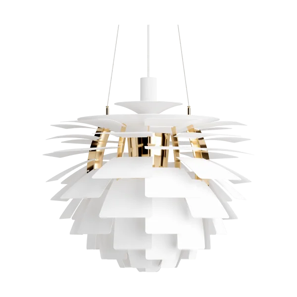 Louis Poulsen Suspension PH Artichoke Ø60cm Soft white-brass metallised