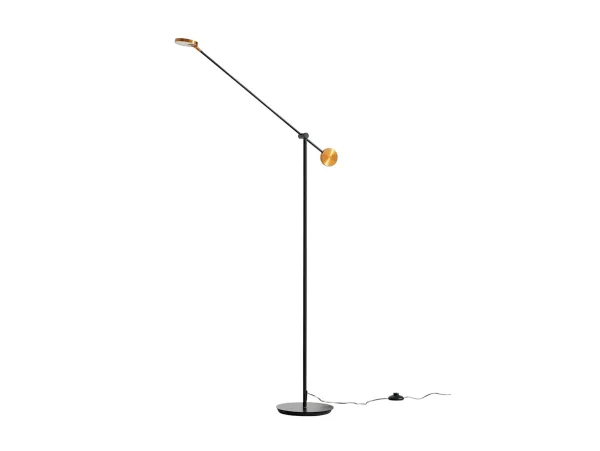 Lucande - Adomas LED Lampadaire Black/Gold