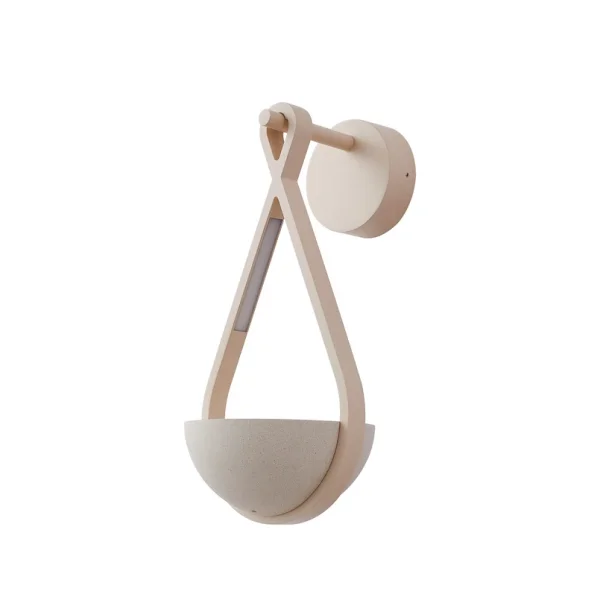 Lucande - Applique murale d'extérieur LED Florka Suspension florale IP54 Béton