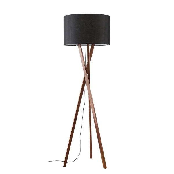 Lucande - Auriane Lampadaire Black/Walnut