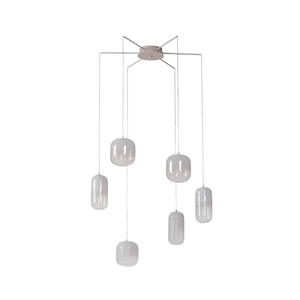 Lucande - Avelina 6 LED Suspension Blanc