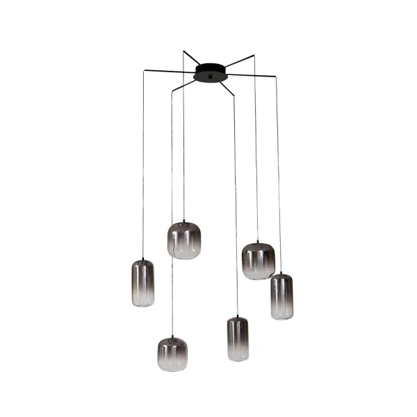 Lucande - Avelina 6 LED Suspension Fumé Gris