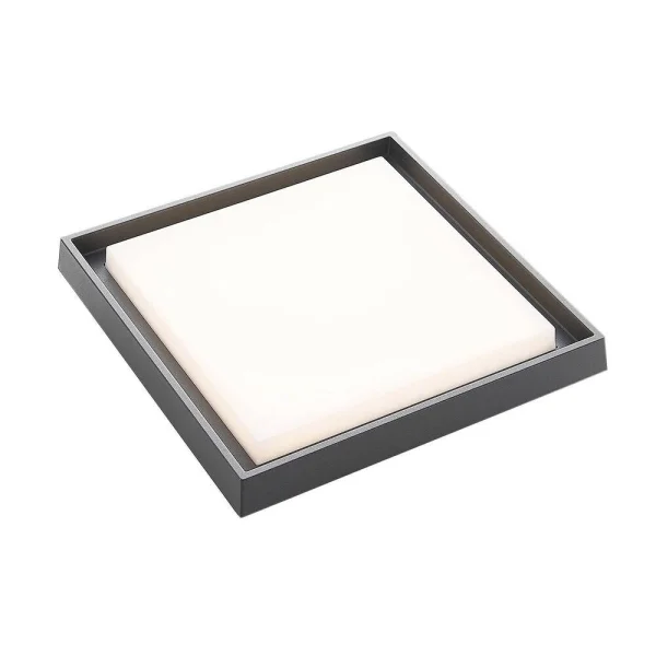 Lucande - Birta LED Square d’extérieur Plafonnier 34x34 Dark Grey