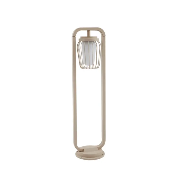 Lucande - Chandan borne lumineuse hauteur 90 cm beige métal IP54