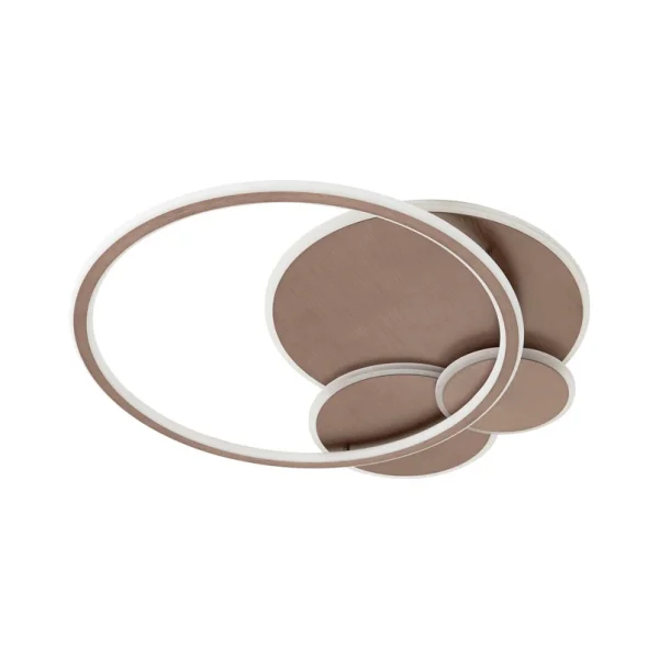 Lucande - Circulo plafonnier LED CCT à intensité variable marron