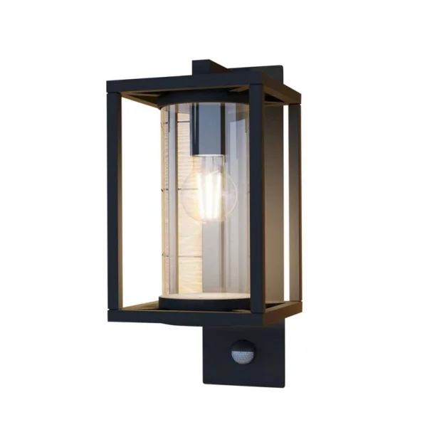 Lucande - Ferda Down Applique Murale d'Extérieur IP44 w/Sensor Graphite