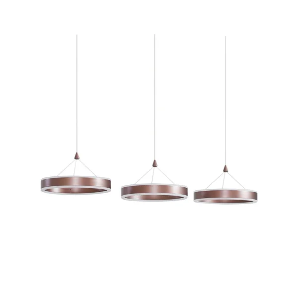 Lucande - Kolo 3 LED Suspension Iced Coffee