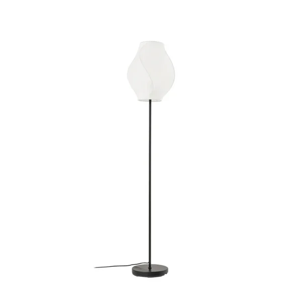 Lucande - Lampe sur pied Tovina 165 cm blanc textile E27