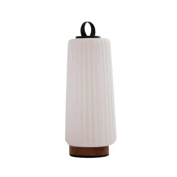 Lucande - Liepa LED Lampe de Table Blanc/Bois