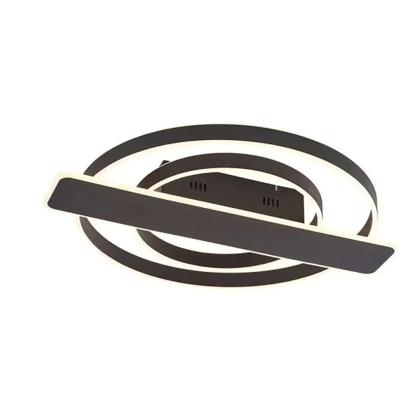 Lucande - Linetti Round Plafonnier Black