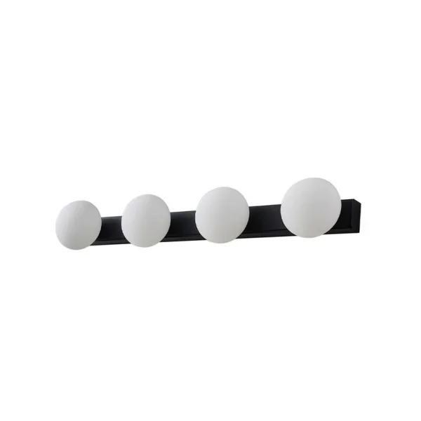 Lucande - Myrra LED Applique Murale IP44 Noir/Blanc