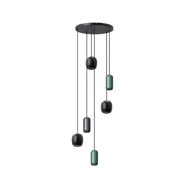 Lucande - Narion 6 Cluster Suspension Noir
