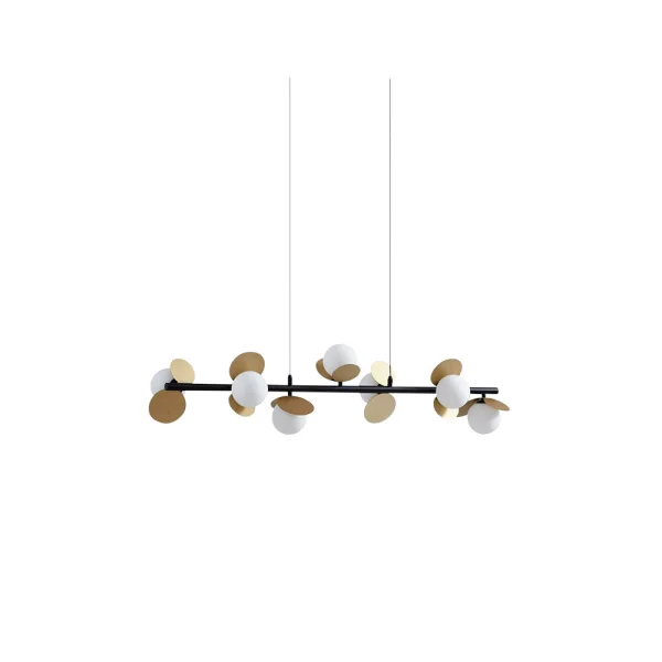 Lucande - Pallo 7 LED Suspension Noir/Or