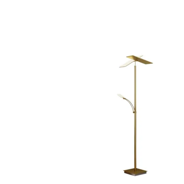 Lucande - Parthena LED Lampadaire Brass