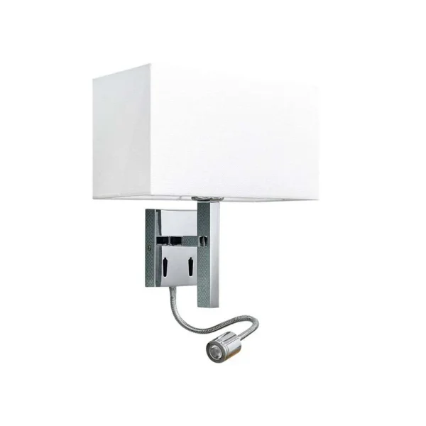 Lucande - Pelto Applique Murale White/Chrome