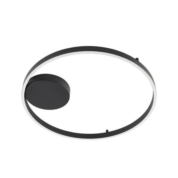 Lucande - Plafonnier LED intelligent Moise, noir, CCT, Tuya