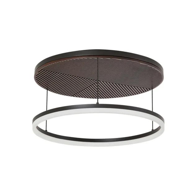 Lucande - Plafonnier LED Orven Ø 50 cm, intensité variable, noir