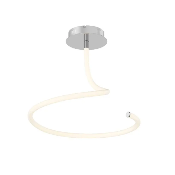 Lucande - Serpentina LED Plafonnier White/Chrome