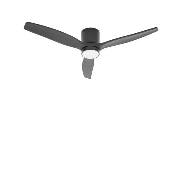 Lucande - Sorin LED Extérieur Ventilateur de plafond Noir