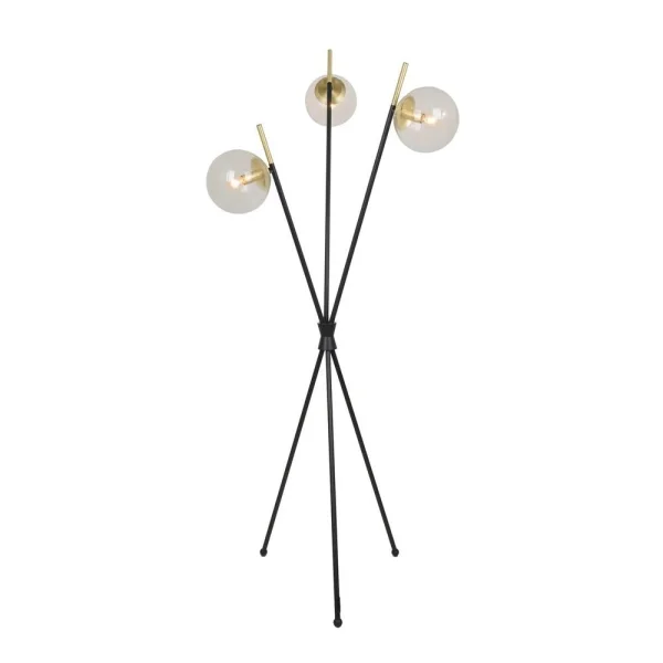 Lucande - Sotiana Lampadaire Black/Brass