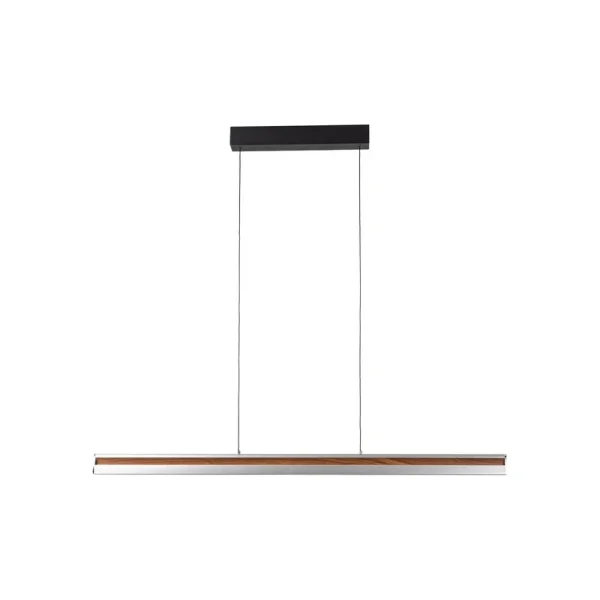 Lucande - Suspension LED Lutana 101 cm or rose/bois
