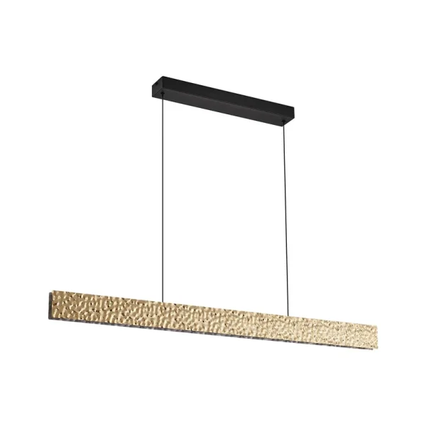 Lucande - Suspension LED Nivara 117 cm métal doré