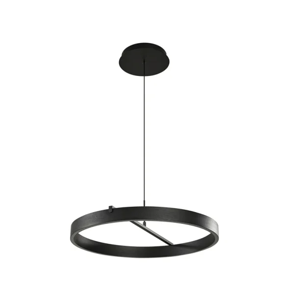 Lucande - Suspension LED Rovan Ø 60 cm CCT noir
