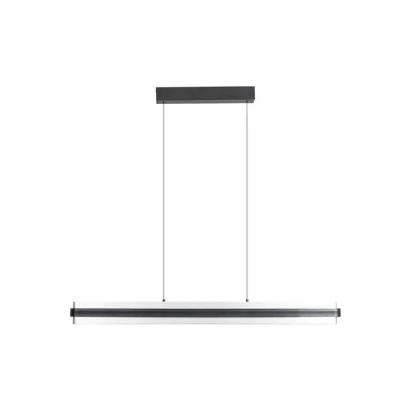 Lucande - Suspension LED Tarnin, noir/nickel, 98 cm