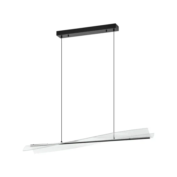 Lucande - Suspension LED Vellia 112 cm CCT noir