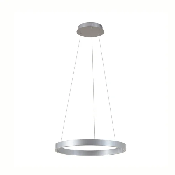 Lucande - Suspension LED Yonam, Ø 60 cm, à 1 lampe, aluminium, CCT