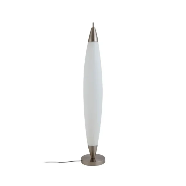 Lucande - Tarell LED Lampadaire H146 Dim. Blanc/Nikkel