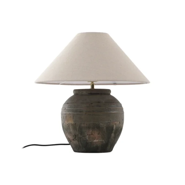 Lucande - Thalorin Lampe de table Hauteur 46 cm gris Céramique
