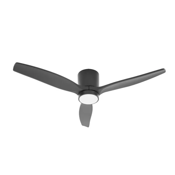 Lucande - Ventilateur de plafond extérieur Sorin LED noir