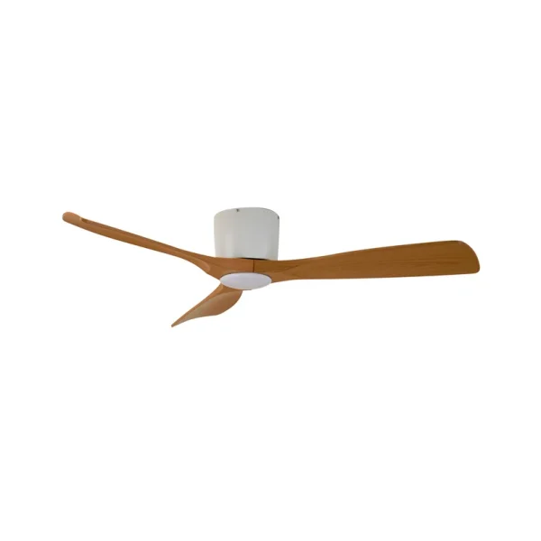 Lucande - Ventilateur de plafond LED Moneno blanc/bois