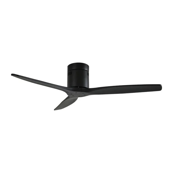 Lucande - Ventilateur de plafond  Vindur, noir, DC, silencieux, 132 cm