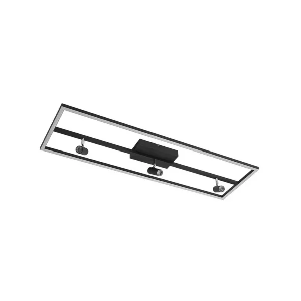 Lucande - Yvor LED Plafonnier w/Projecteur Noir