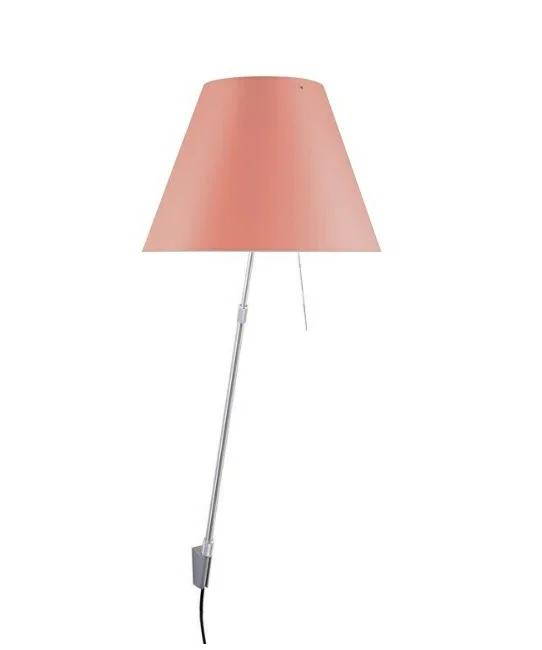 Luceplan - Costanza Applique Murale avec Variateur Aluminium/ Pêche