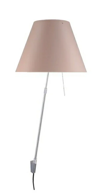 Luceplan - Costanza Applique Murale avec Variateur Aluminium/ Rose Pâle