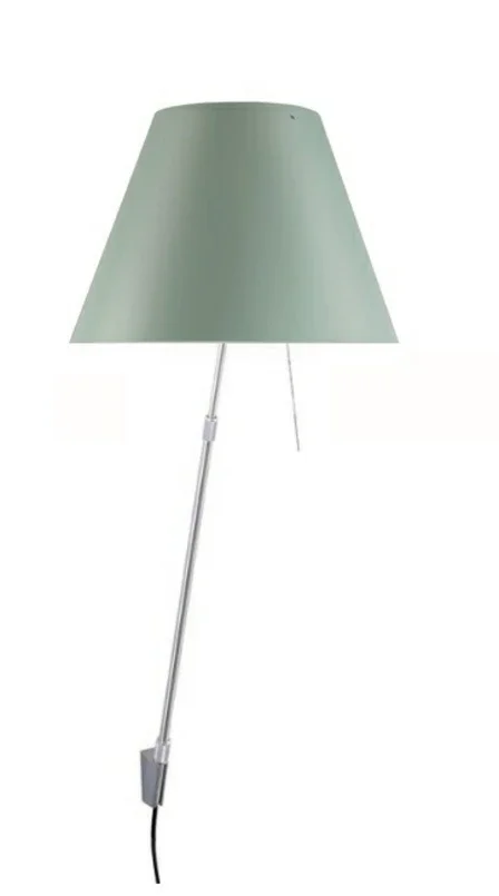 Luceplan - Costanza Applique Murale avec Variateur Aluminium/ Vert d'Eau