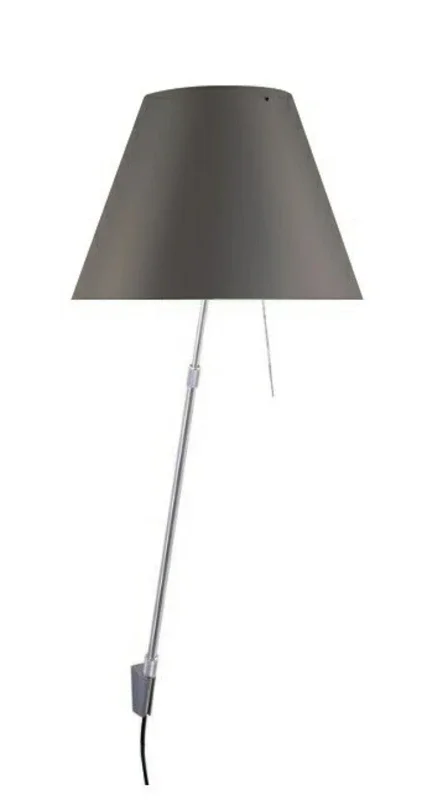 Luceplan - Costanza Applique Murale avec Variateur Aluminium/Gris Béton