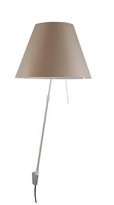 Luceplan - Costanza Applique Murale avec Variateur Aluminium/Noisette
