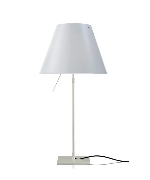 Luceplan - Costanza Lampe de Table Aluminium/Blanc