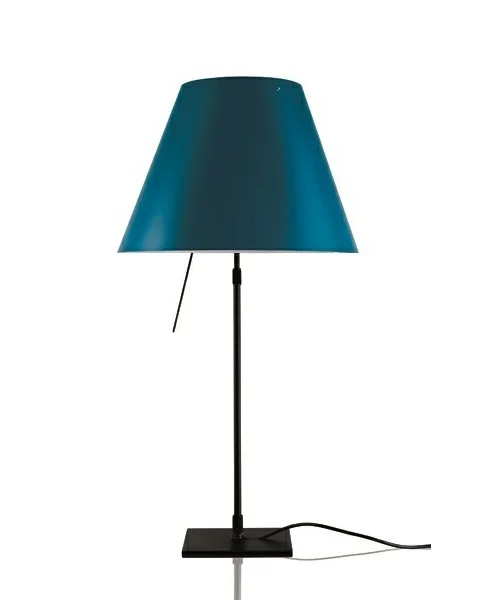 Luceplan - Costanza Lampe de Table avec Variateur Noir/Bleu Pétrole