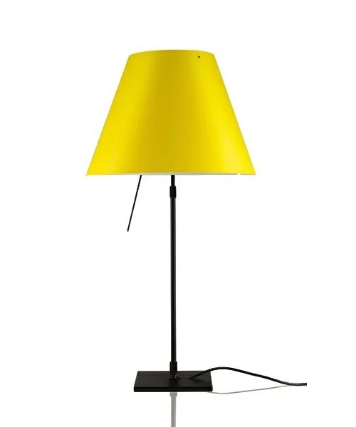 Luceplan - Costanza Lampe de Table avec Variateur Noir/Jaune Vif