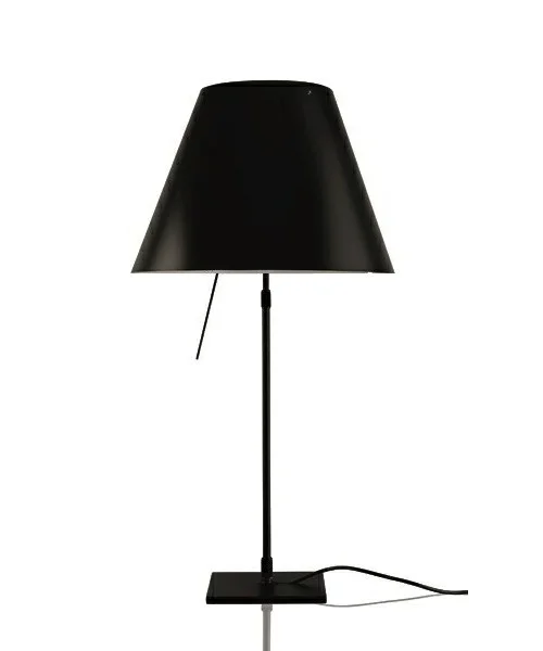 Luceplan - Costanza Lampe de Table avec Variateur Noir/Noir Réglisse